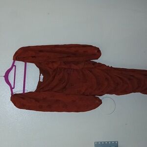 NWOT Astr Long Sleeve Rust Dress